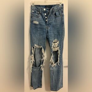 Aeropostale 90s Baggy Ripped Jeans, Size 000
